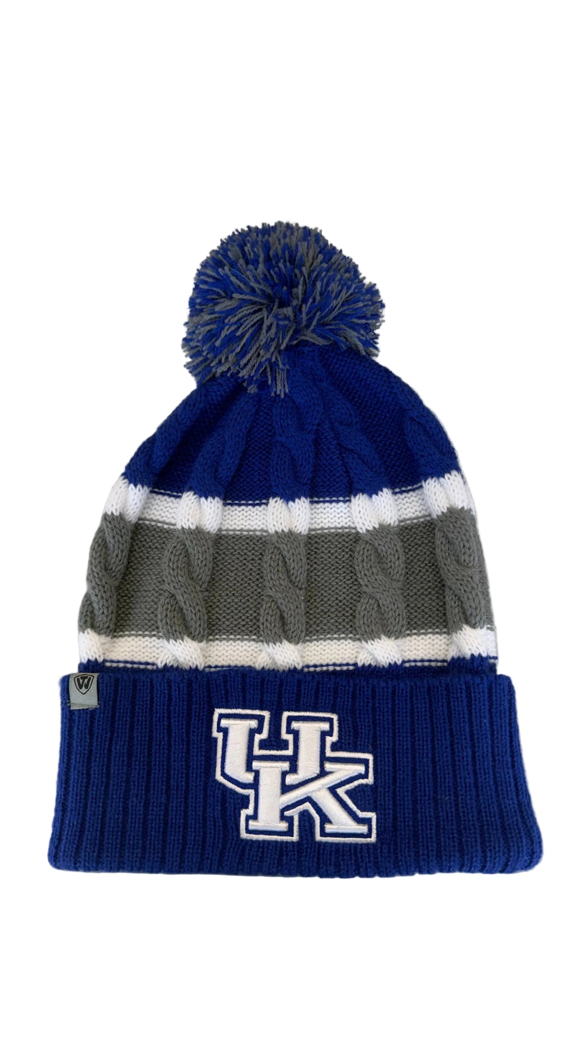 Royal Kentucky Wildcats Altitude Three-Tone Cuffed with Pom Knit Hat