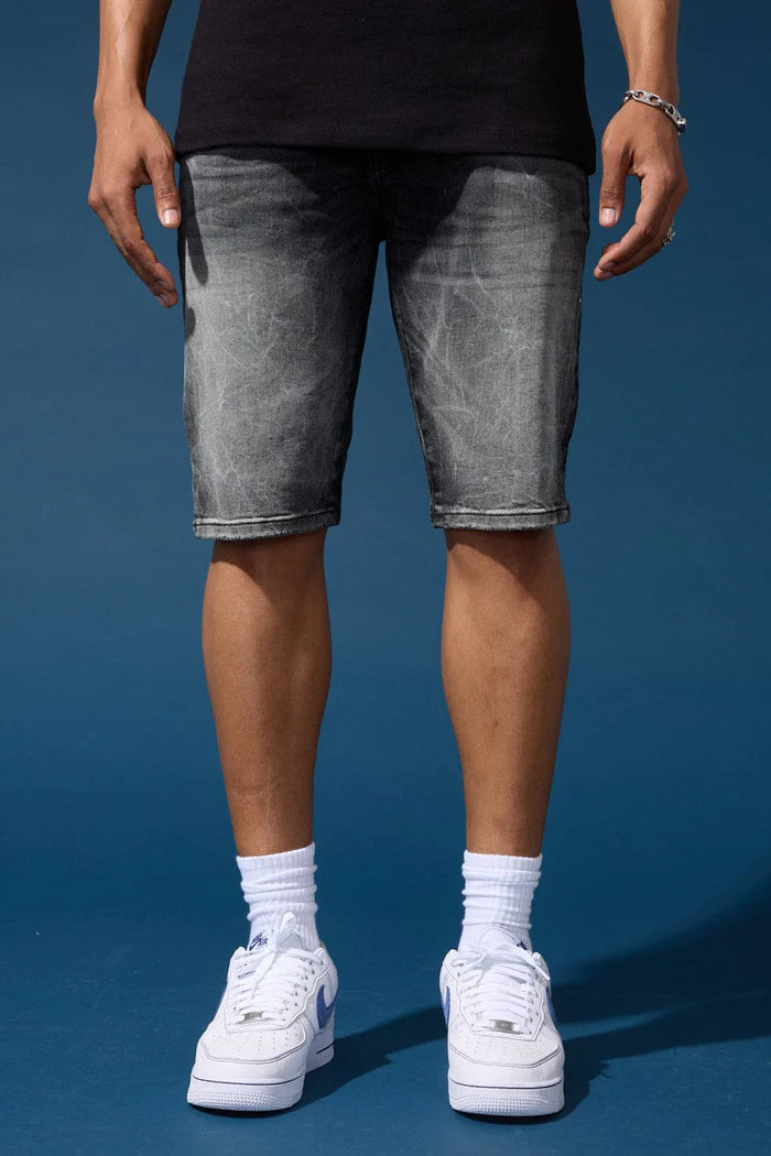 OG-Cascade Denim Shorts (Black Shadow)