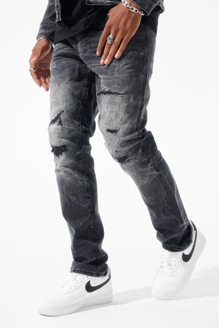 JC - Sean - Meadowlands Monochrome Denim Jeans -  Black Shadow