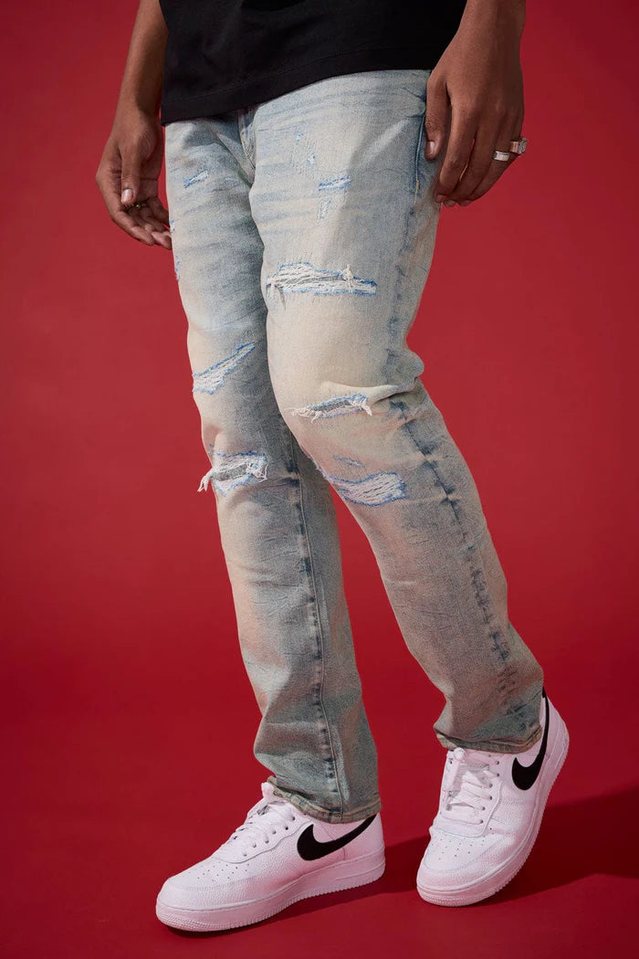 Straight Fit - Alexander Denim (Cream Wash) - Collins Collection