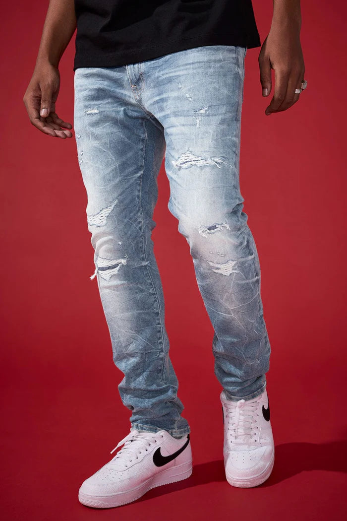 Straight Fit - Alexander Denim (Lightning Blue) - Collins Collection