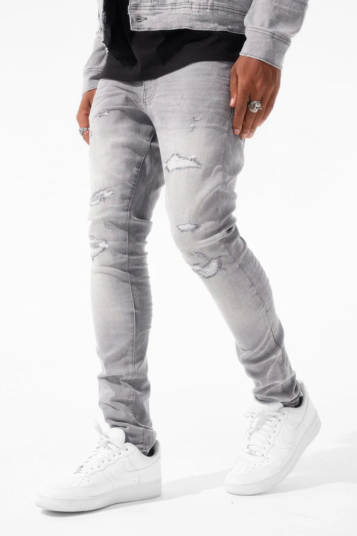 JC - Sean - Meadowlands Monochrome Denim Jeans - Cement Wash