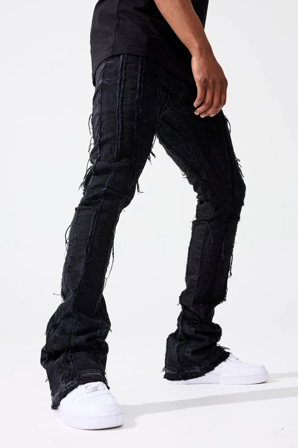 Ross Stacked - Brazen Denim Jeans - Jet Black