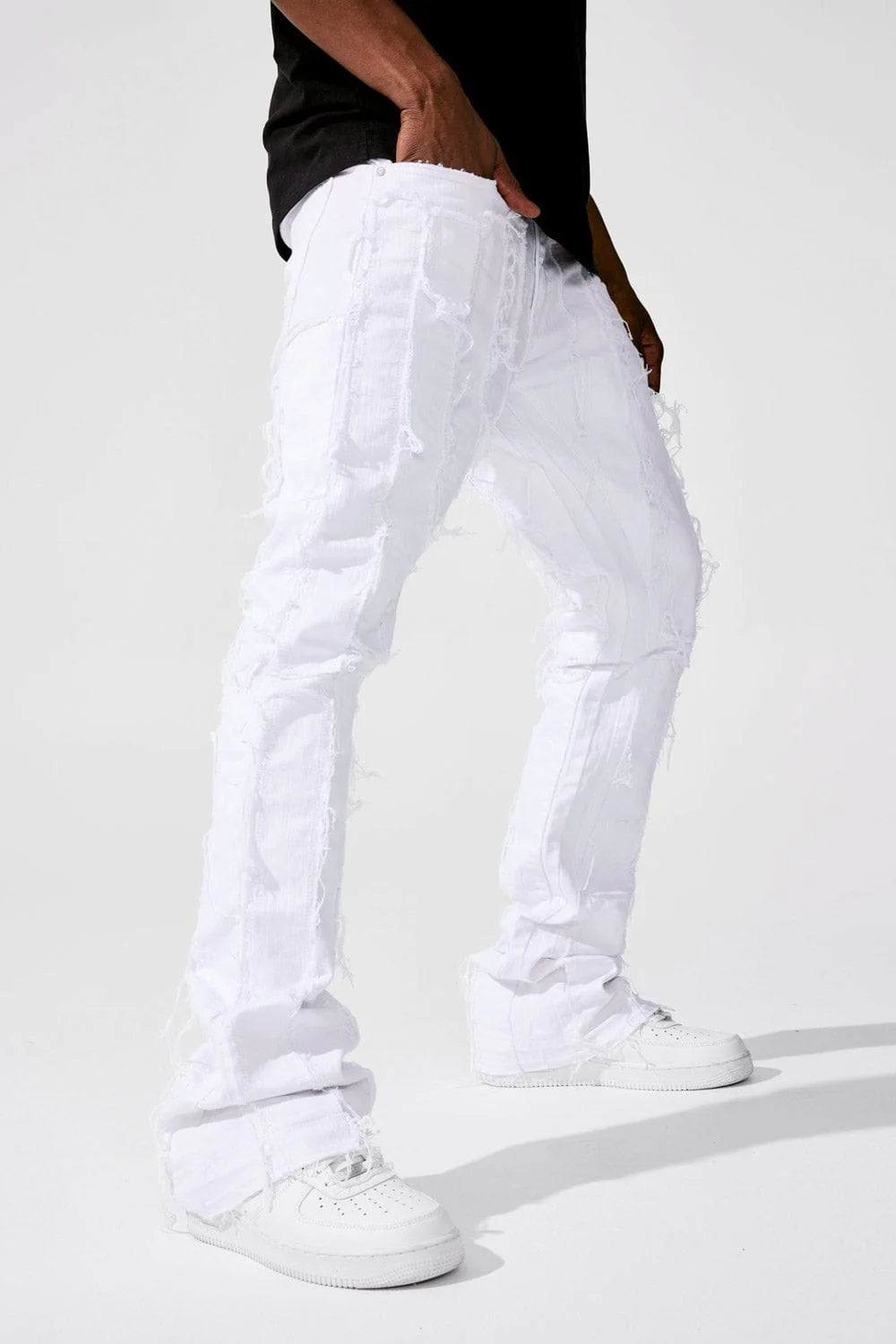 Ross Stacked - Brazen Denim Jeans - White