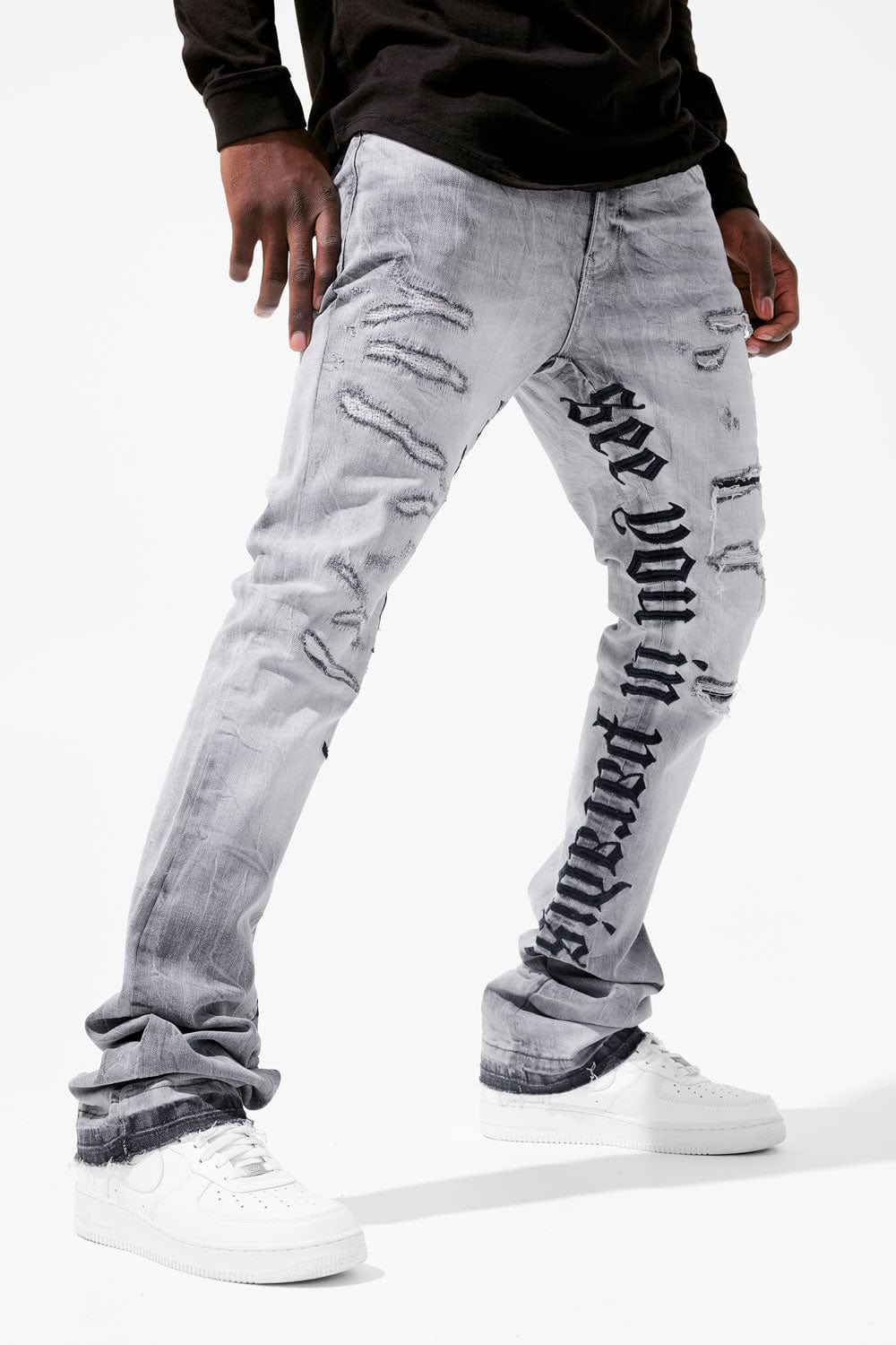 Martin Stacked - See You In Paradise Denim Jeans - Cement