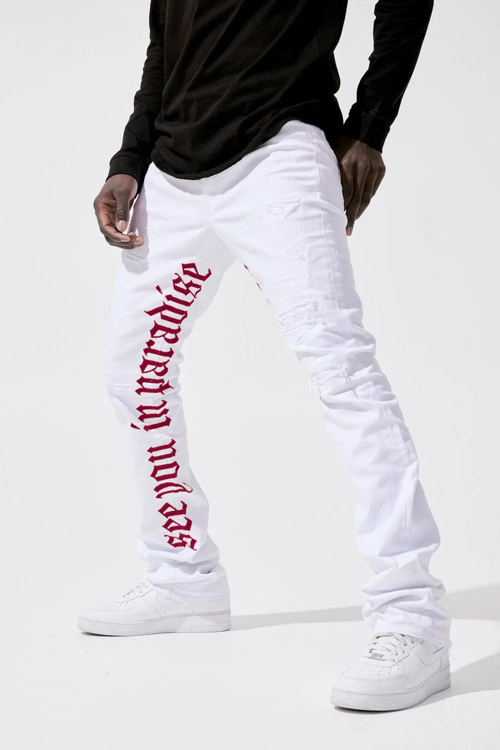 Martin Stacked - See You In Paradise Denim Jeans - White