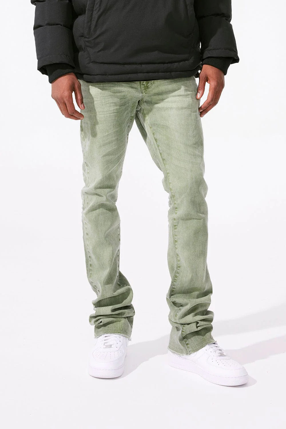 Martin Stacked - Full Bloom Denim Jeans - Green Air