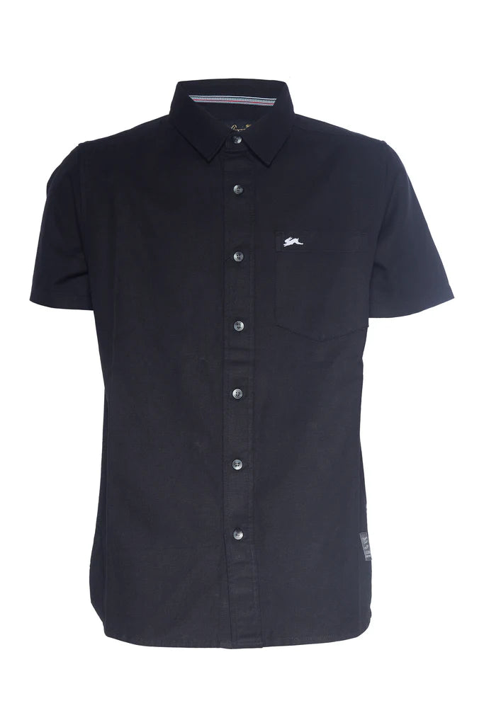 A.Tiziano - Liam | Linen Shirt (Black Caviar)