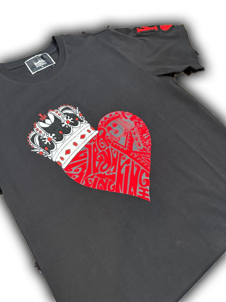 King Of Hearts Tee - Black/Red