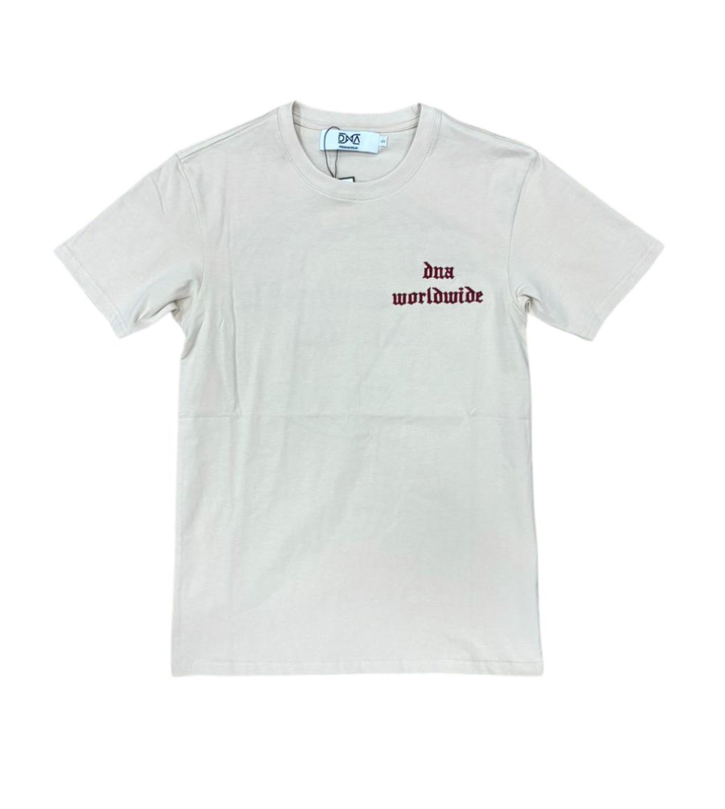 DNA Worldwide T-Shirt - Beige/Burgundy