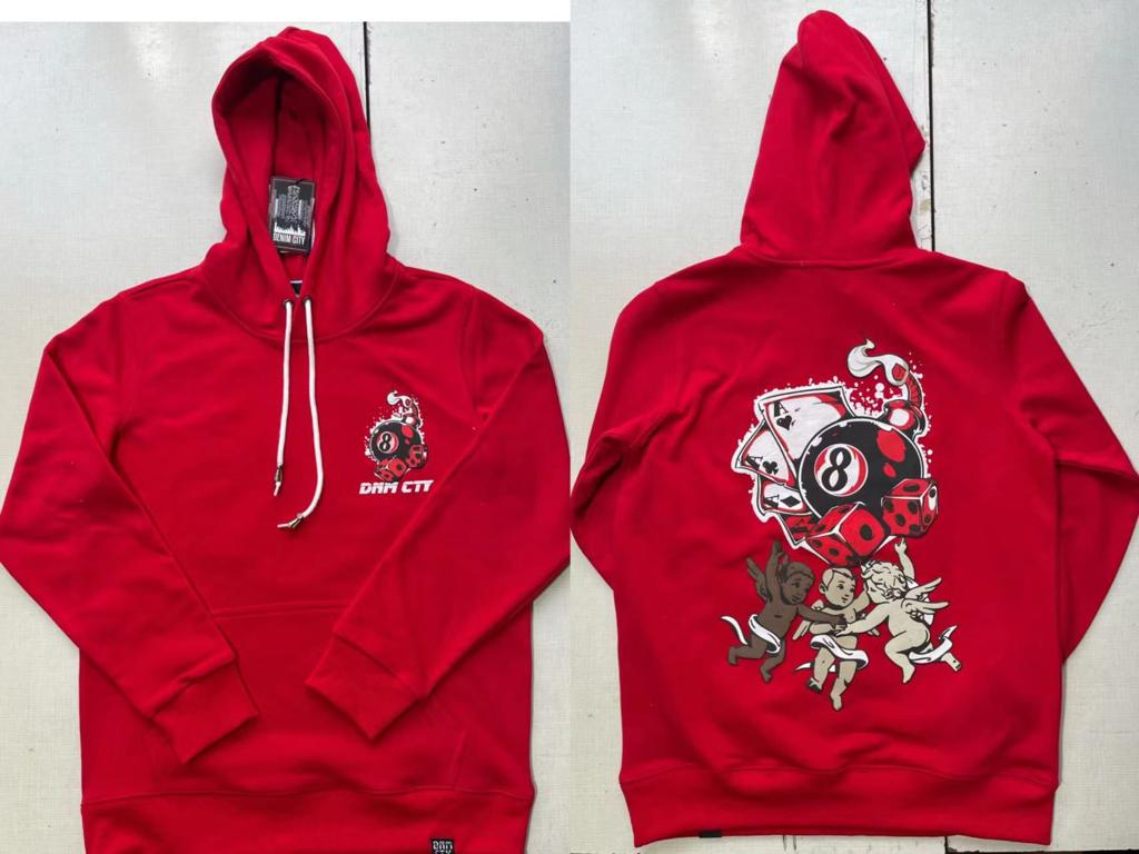 DNM Eight Ball & Games Hoodie - Red