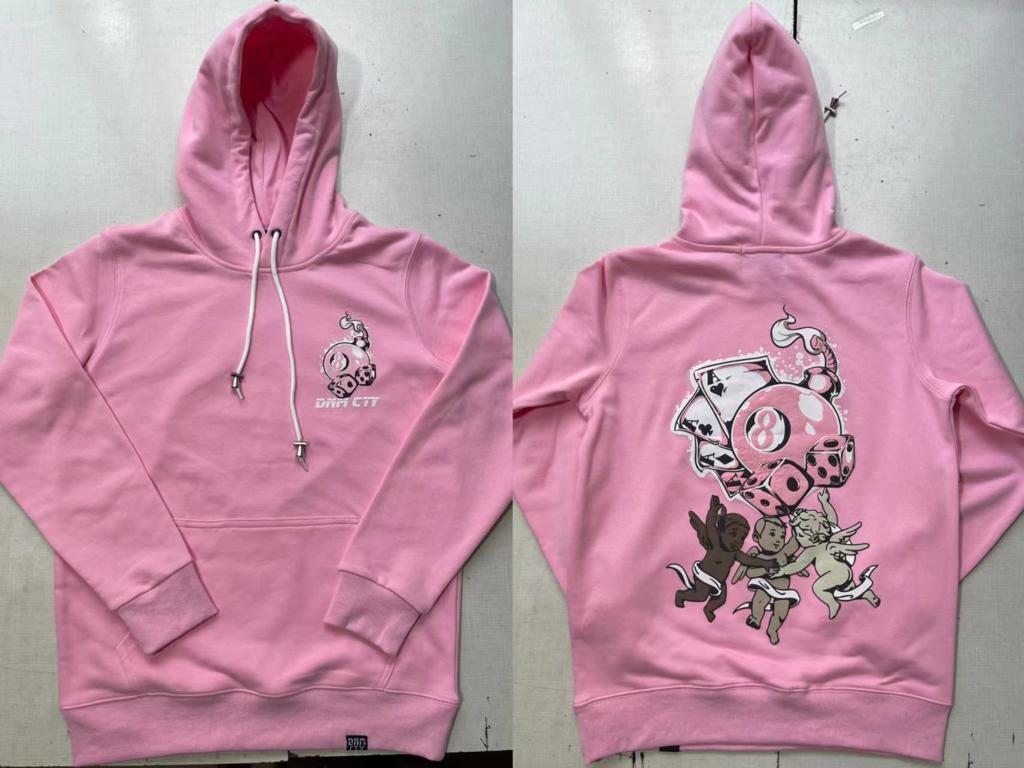 DNM Eight Ball & Games Hoodie - Pink