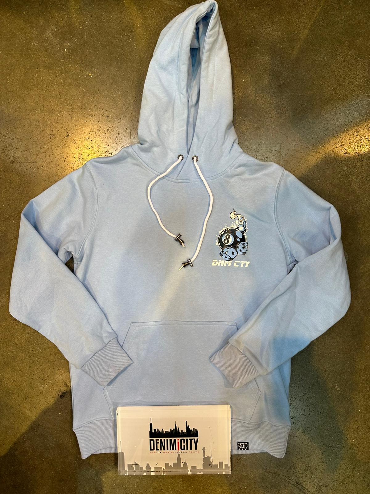 DNM Eight Ball & Games Hoodie - Baby Blue