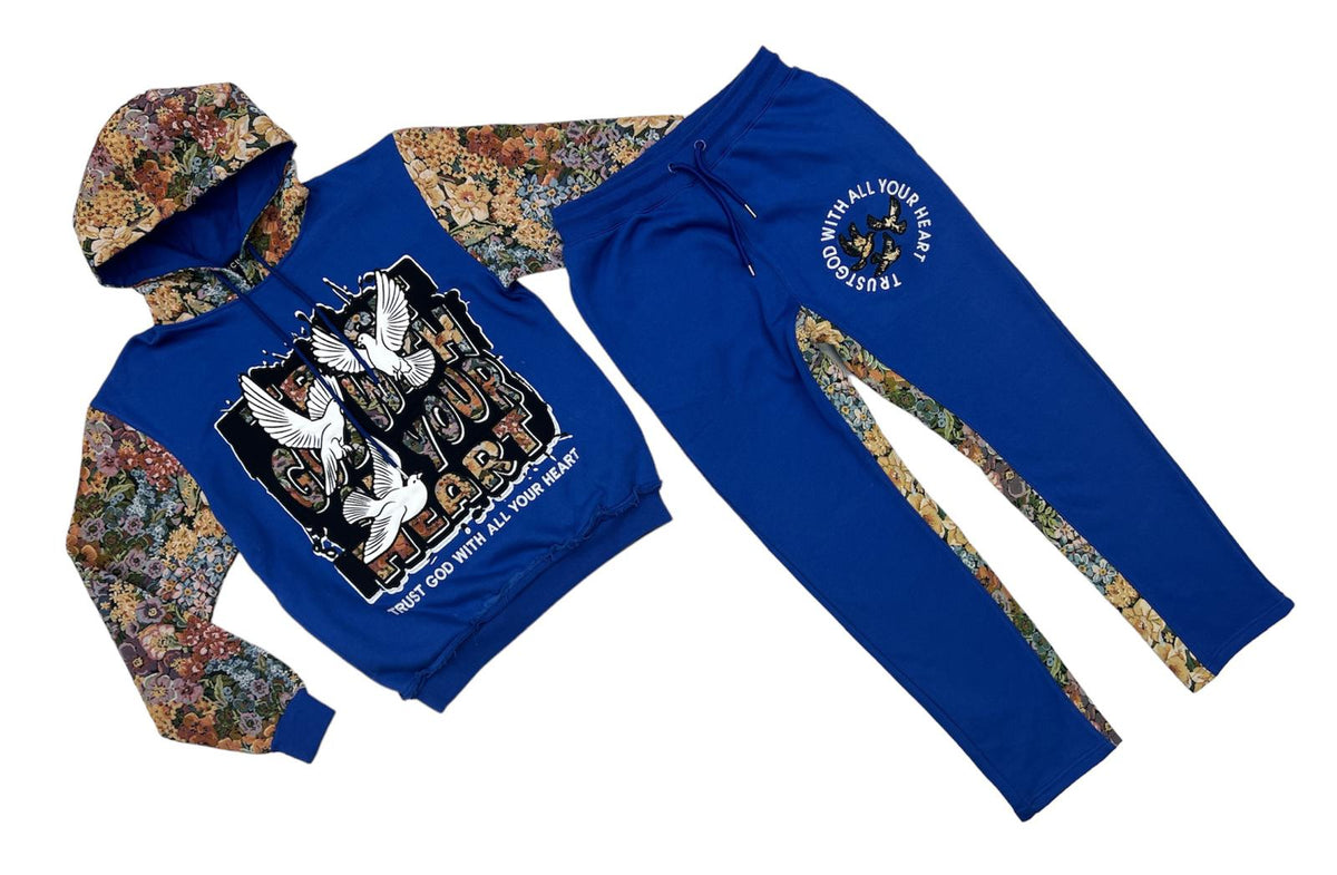 Tapestry Fleece Stacked Set (Royal)