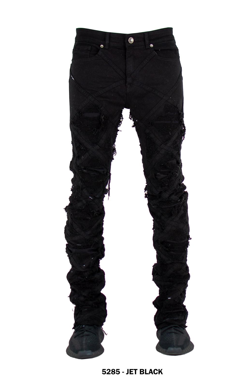 Panel Stttch R&R Stacked Denim  - J.Black