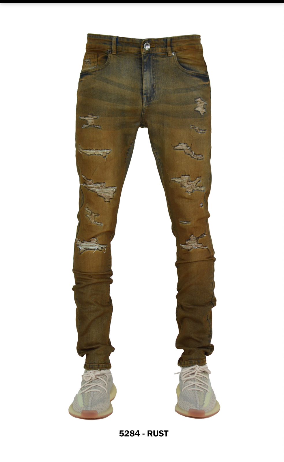 Rip & Rep Air Distressed Denim - Rust Wash