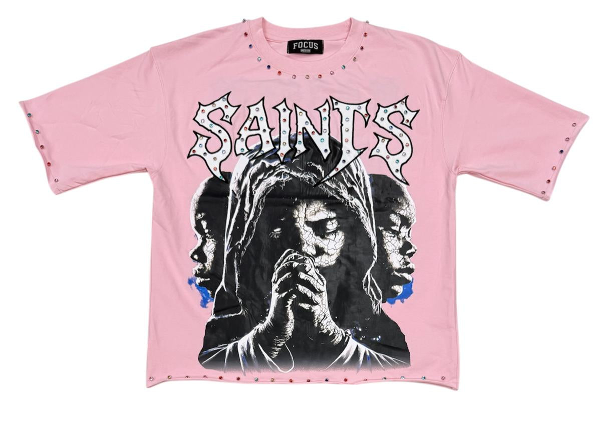 Focus Saints T shirt ( Pink)