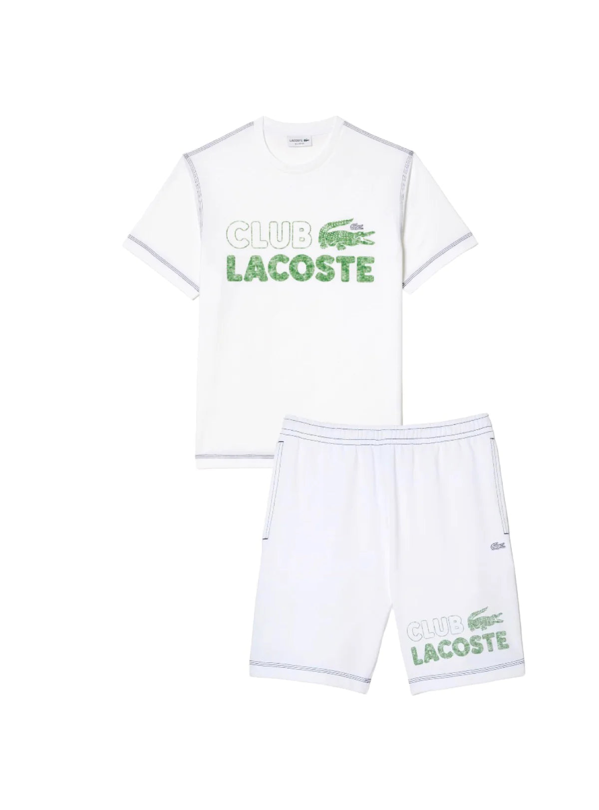 Lacoste - Vintage Print Organic Cotton Set - White