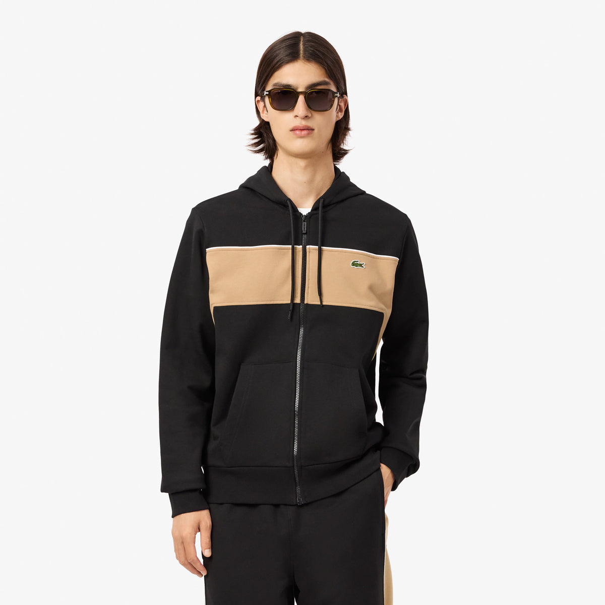 Lacoste - Color-Block Sweatset - Black/Beige