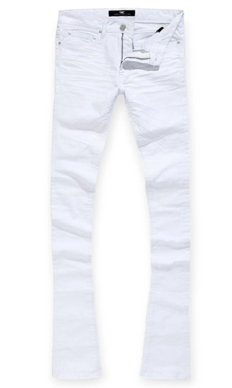 Ross Stacked Jeans - White