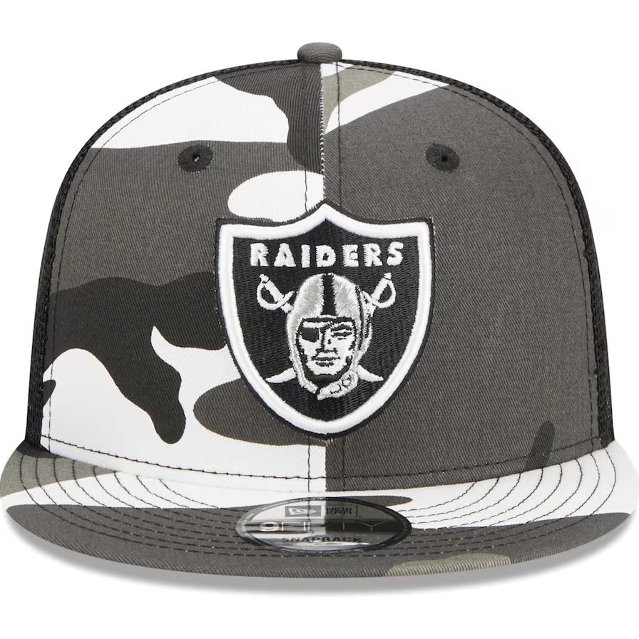 Las Vegas Raiders Camo Trucker Snapback