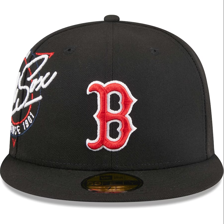 Boston Red Sox Neon 59FIFTY Fitted Hat - Black