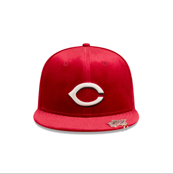 Cincinnati Reds Velvet Visor Clip Fitted Hat