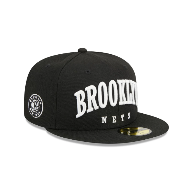 Brooklyn Nets Sport Night Wordmark Fitted Hat