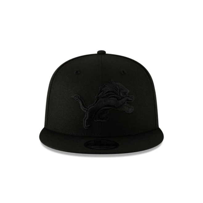 Detroit Lions Black on Black Snapback