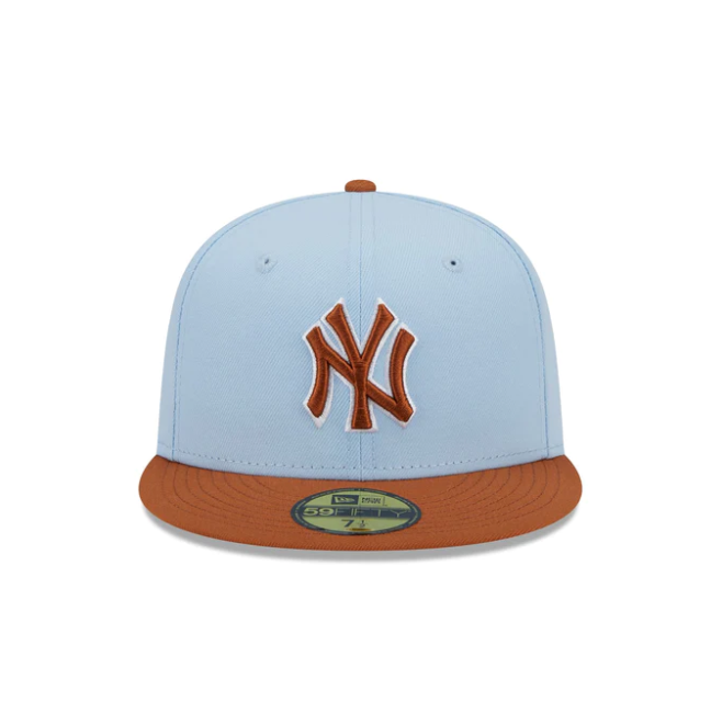 New York Yankees Light Blue/Brown Spring Color Pack Fitted Hat