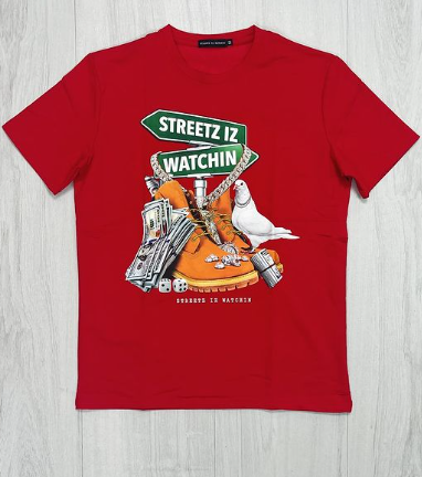 Streetz Iz Watchin Tee - Red