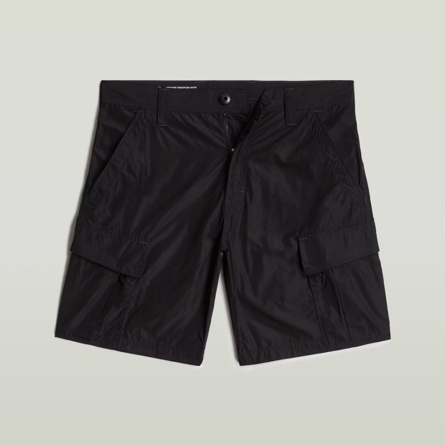 Sporty Cargo Shorts - Dark Black