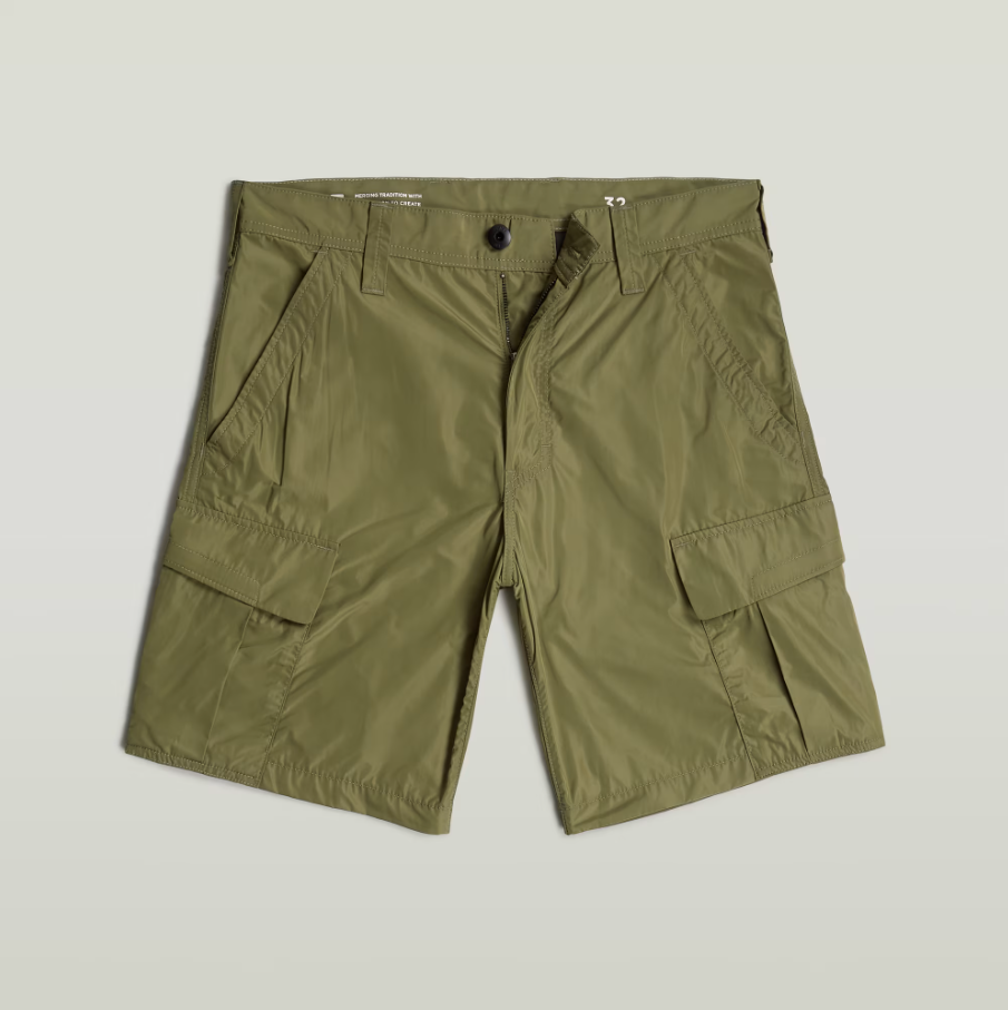 Sporty Cargo Shorts - Smoke Olive