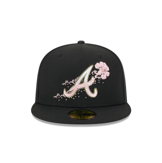 Atlanta Braves Dotted Floral Fitted Hat