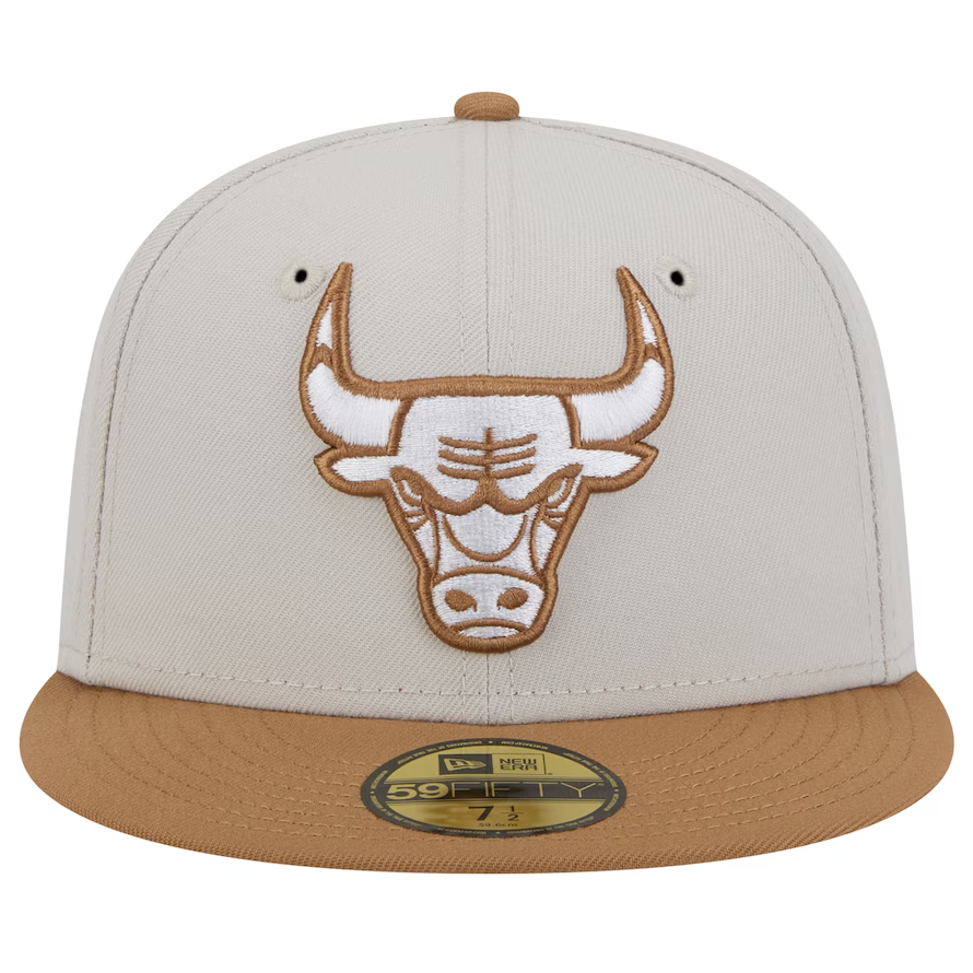 Chicago Bulls Color Pack Fitted Hat - Cream/Tan