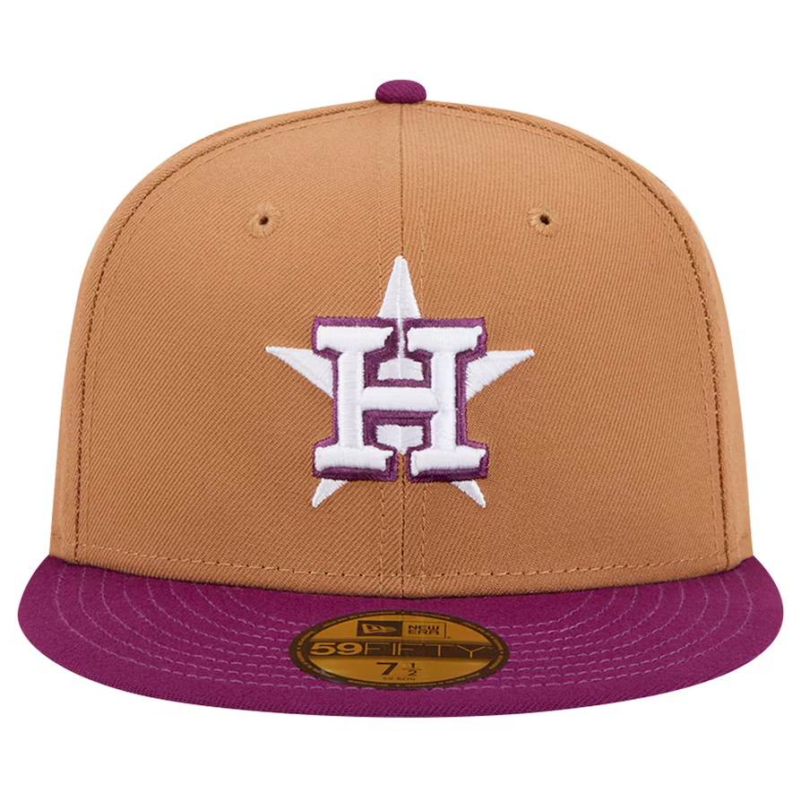 Houston Astros Two-Tone Color Pack Fitted Hat - Brown/Purple