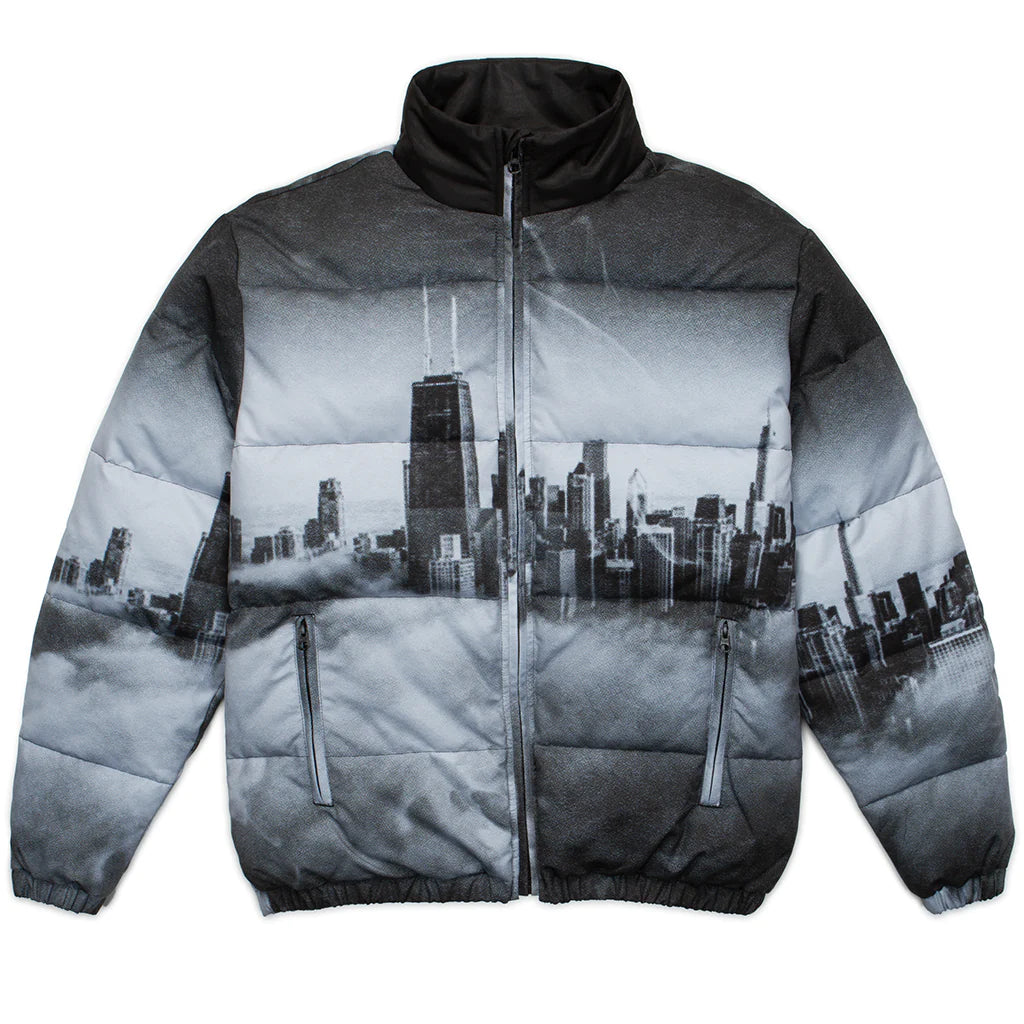 Chicago Skyline Puffer Jacket