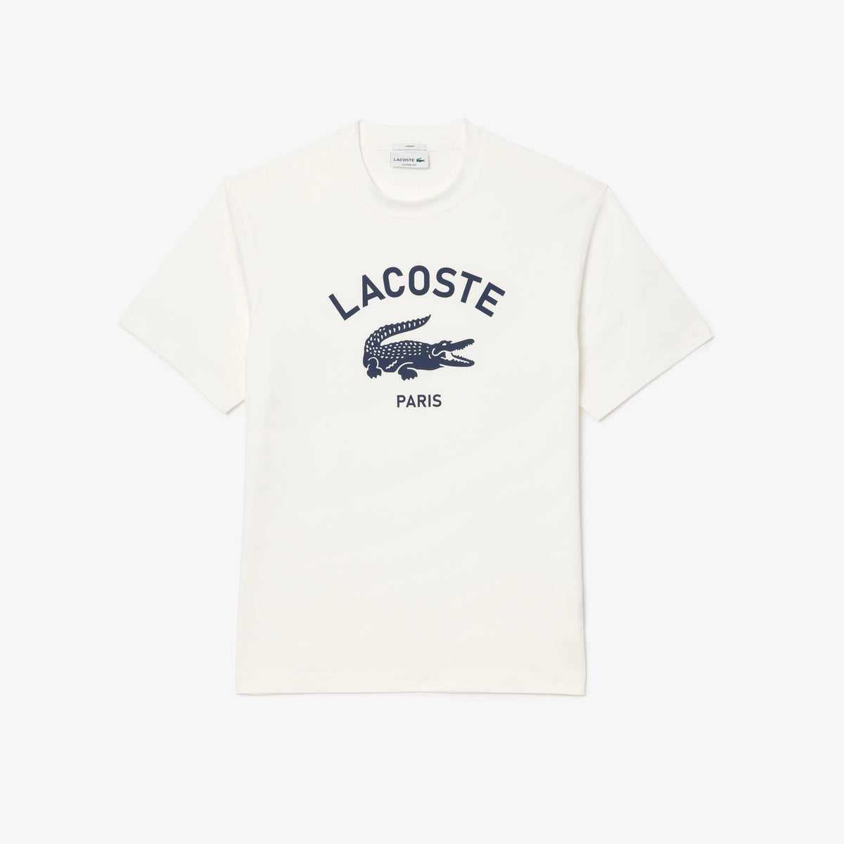 Lacoste - Unisex Crewneck Signature Print Tee - White