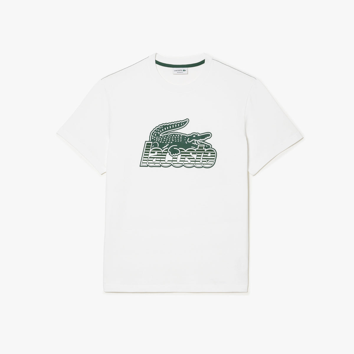 Lacoste - Cotton Jersey Print T-Shirt - White