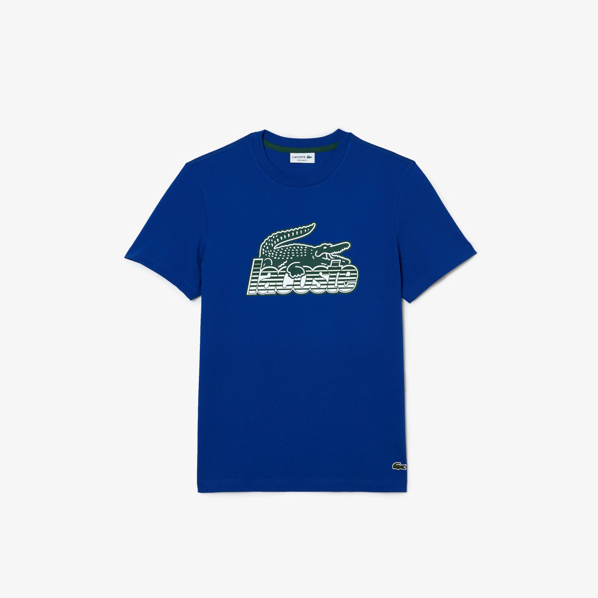 Lacoste -  Cotton Jersey Print T-Shirt - Blue