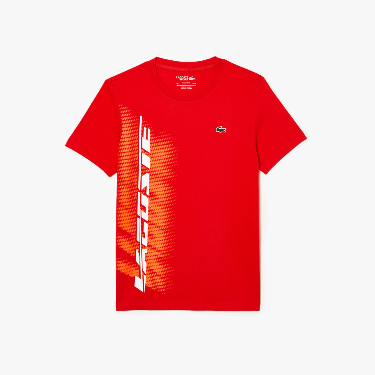 Lacoste - SPORT Regular Fit T-Shirt with Contrast Branding - Red