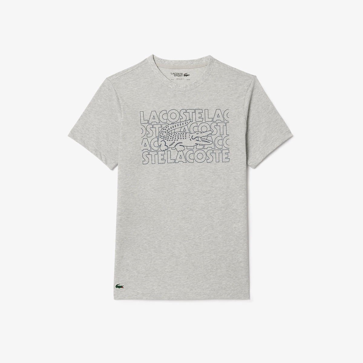 Ultra-Dry Printed Sport T-Shirt - Grey Chine