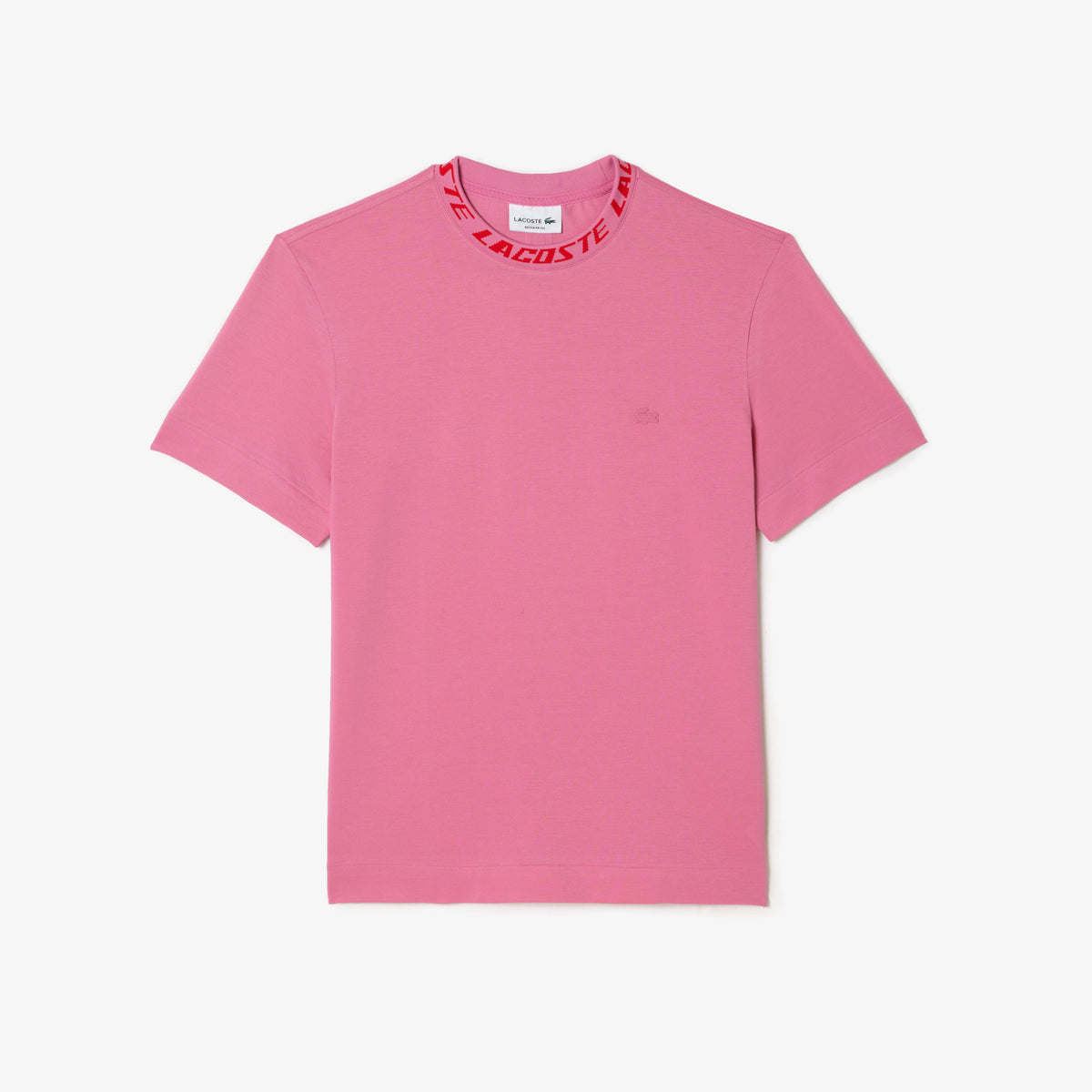 Regular Fit Branded Collar T-Shirt - Pink