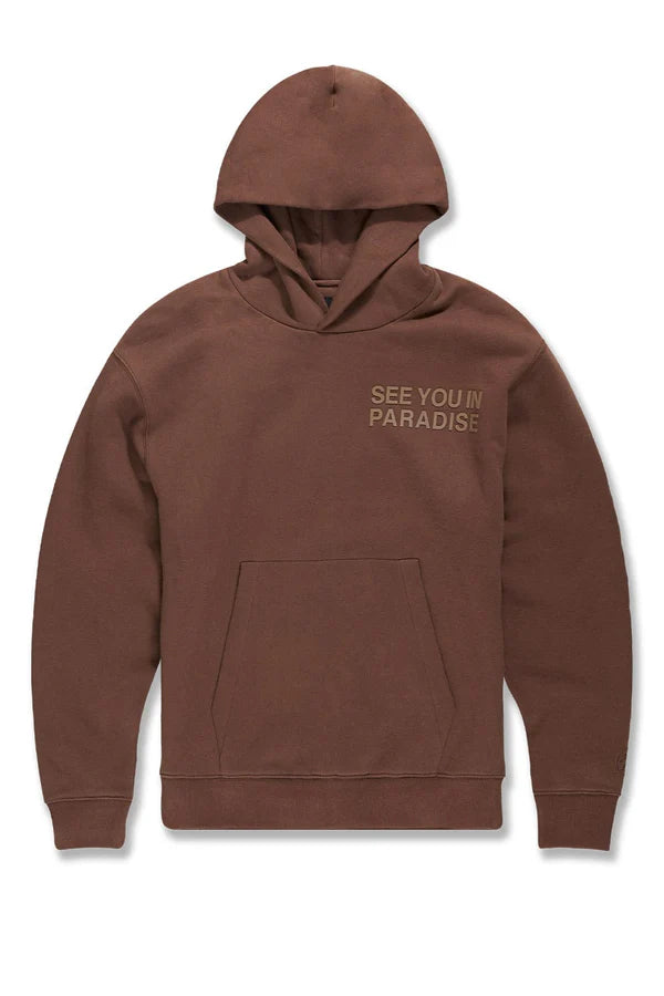 Paradise Tonal Pullover Hoodie (Chocolate ) 8862H