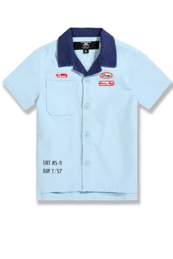 Kids The Re-Up Mechanic Shirt (Service Blue)