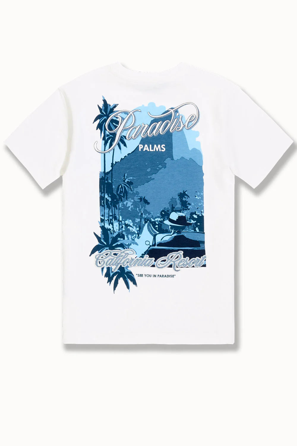 Kids Paradise Palms T-Shirt (Blue Floral)