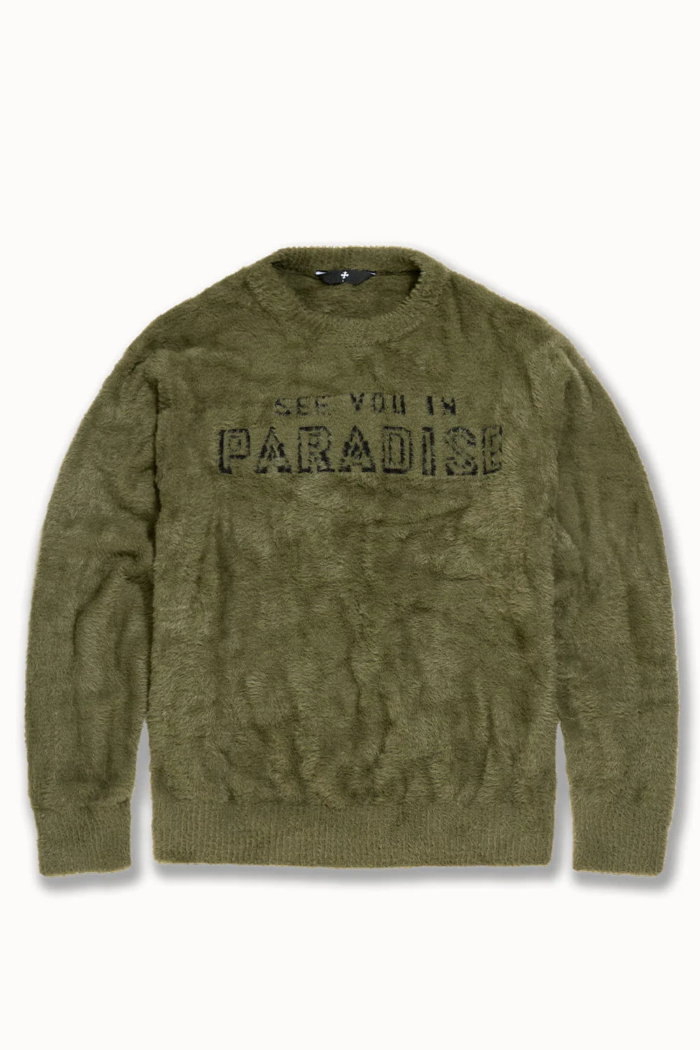 Plush Crewneck Sweater (Olive)