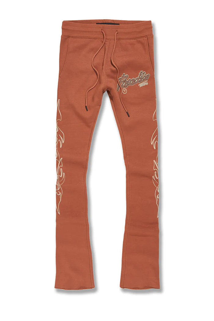 Paradise Tour Stacked Sweatpants - Caramel