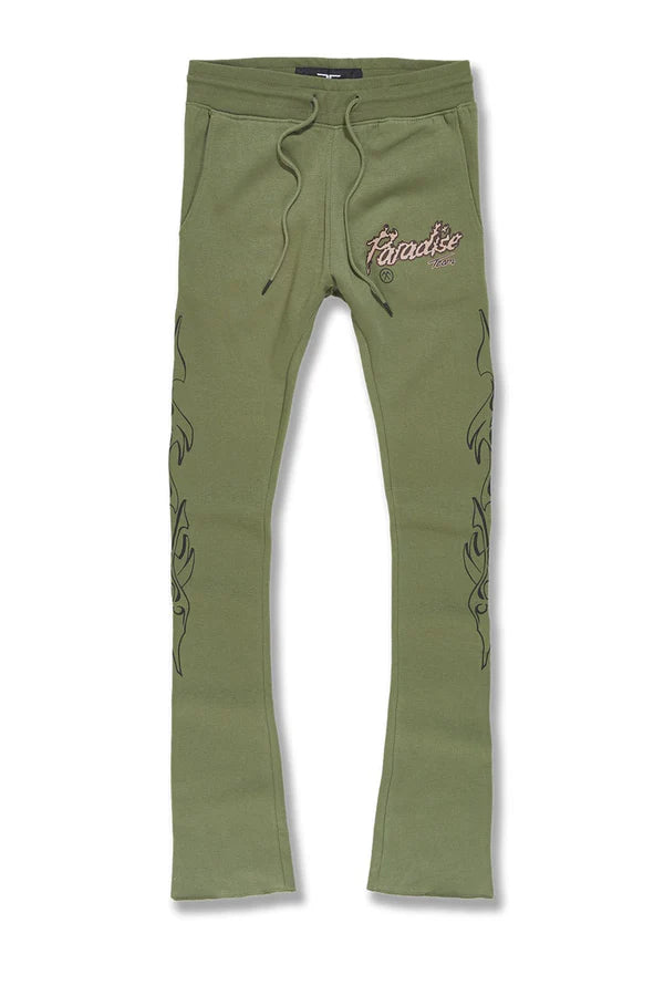 Kids Paradise Tour Stacked Sweatpants (Sage) 8241LK