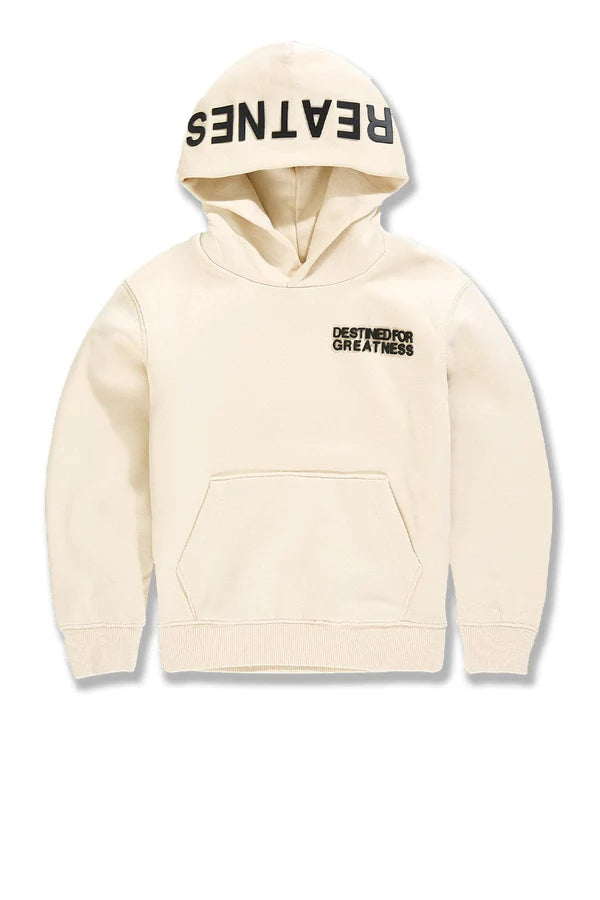 Kids Destined For Greatness Pullover Hoodie (Cream)